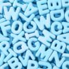 CYEENUT 500g Large Hole Letter Beads,Big Alphabet Shaped Beads Color Cloud Letter Beads,Large Hole Chunky Letter Bead for Keychains Purse Bag Charm Kit Backpack (Cloud-Blue)