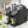 CYMYYDS Slushie Machine, 2L/68oz Freeze Drink Machine & Slushy Machine, 7 Presets, No Ice Needed, Self Cleaning, Child Lock for Margaritas, Frappés, Milkshake DoubleBowl-Black