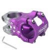 CYSKY Bike Stem 31.8 50mm MTB Stem CNC Precision Carving Short Handlebar Stem Riser for Most Bicycle, Road Bike, Mountain Bike, Downhill Bike (Purple & Titanium Splicing)