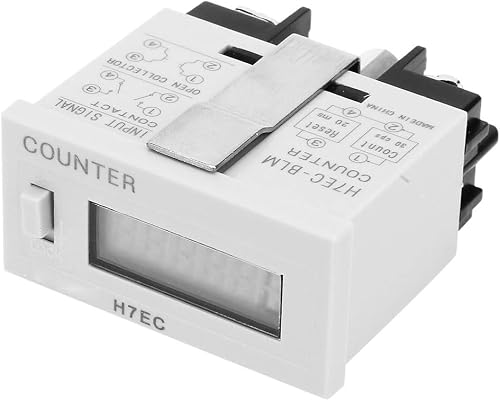 CYTGOUPER H7EC BLM Electronic Counter,Digital Electrical Counter Totalizer Without Voltage Input,Digital Length Meter Counter Mechanical with 6 Digit LCD Display