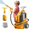 CZOALX Kids Clean Car Wash Toy Toddler Cleaning Set Car Washing Kit,Powerful Manual Pressure Washer with Scraper,Sponge,Rag,Pretend Play Toy Gift for Boys Girls Ages 3+