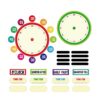 D24TIME 34Pcs Telling Time Bulletin Board Set Decoration Clock for Kids Learning to Tell Time Telling Time Teaching Practice Clock for Elementary Preschool Classroom Supplies Teachers Back to School