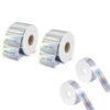 D30 Labels Maker Tape 320pcs Holographic 12 x 40mm 2 Roll & M110 Thermal Labels 460pcs, 40x30mm Holographic Thermal Printer Labels 2 Roll Combo