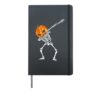 Dabbing Skeleton Pumpkin Head - Halloween Dancing Skeleton Hardcover Journal, Black