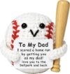 Dad Gifts from Daughter Son Wife, Positive Handmade Crochet for Father Day, Birthday Gifts for Dad