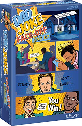 Dad Joke Face - Off 2nd Edition - Keep a Straight Face in This Hilarious Party Game, Family Fun Games, Party Games for Adults, Laughter Therapy