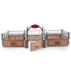 DAGLLGEW Horse Stable Playset Fence 17.3x7.9x5.9'' Realistic Plastic Horse Barn Playset Fence Imaginary & Creative Educational Toys Accessories for Lovers Toys Barn Farm