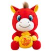 DAGLLGEW Year of the Horse 2026 Horse Plush Stuffed Animal Toy Chinese New Year Decorations 9.8 Inch Cute Mascot Figurine for Home Decor Indoor Outdoor of the 2026