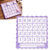 Daily American Mahjong Practice Board with Line Reader,Purple & White