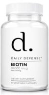 Daily Defense Biotin 10,000 mcg Capsules for Hair, Skin & Nails