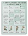 Daily Seated Chair Yoga Canvas Poster for Seniors Easy Stretch Routine Workout Living Room Bedroom Wall Decor 12x18 Inch