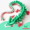 Dak Haan 30" Large 3D Printed Dragon,Flexible Articulated Crystal Dragon Fidget Toy,Cool Big Dragons Toy,Huge 3D Printed Gift for Girls Boys Kids Age 3-5 4-7 8-12 Years Old