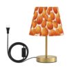 Dalzium 3-Way Dimmable Table Lamp Sport Orange Basketball Bedside Nightstand Lamp for Bedroom, Desk Lamp for Reading Study & Home Office, LED Bulb Included M