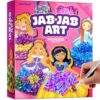 Dan&Darci Jab Jab Art Magical Princesses Kit - Gifts for 5 Year Old Girls - Arts and Crafts for Kids Ages 4-8, 4-6 - Mess-Free Craft - Birthday Gift Ideas for Girls Ages 4, 5, 6, 7, 8, 9