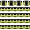 Dandat Green with Black Lid Plastic Jar Container with Lid and Label Refillable Empty Round PET Cosmetic Sample Slime Containers for Lotion, Cream (4 oz)