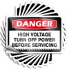 Danger High Voltage Turn Off Power Before Servicing Sign For Funny