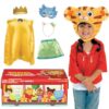 Daniel Tiger's Neighborhood Dress Up Trunk Includes Daniel's Red Hoodie, Hat with Ears, O the Owl Mask, Prince Wednesday’s Crown & Cape, Katerina’s Kittycat Tutu & Headband [Amazon Exclusive]