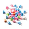 DanLingJewelry 40Pcs Random Rainbow Large Letter A Acrylic Beads AB Colour Iridescent Alphabet Keychain Beads for Bracelets Necklaces Jewellery Making
