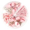 DANRONG 97 PCS Office Supplies for Women, Paper Clips, Binder Clips and Push Pins Set, Paperclips Thumb Tacks School and Home Desk Supplies, Desk Organized (Pink)