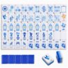 DAO-UPPSE 4-Layer Mahjong Set 160 Tiles - Premium Acrylic American Game with Bag(Dark Blue)