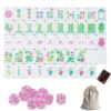 DAO-UPPSE 4 Layer Acrylic Mahjong Set 160 Tiles - American Travel Game with Dice Engraved Tiles Carrying Bag 8 Colors