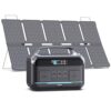 DaranEner Portable Power Station with 100W Foldable Solar Panel, 576Wh 600W(Peak 1200W) LiFePO4 Solar Generator, 1.1H Fast Charge, Pure Sine Wave UPS for Camping Home Emergency RV Power Outage