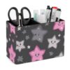 Dark Star Y2K Desk Organizer PU Leather Caddy Holder