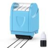 Dashed Handwriting Lines Practice Roller Stamp Parents and Teachers Roller Self-Inking Line Rolling Stamps Handwriting Practice Tool (Baby Blue)