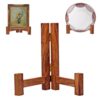 Daunkang Wooden Picture Frame Holder Plate Stands for Display Plate Holder Display Stand Picture Frame Stand Easels Decorative Table Top Easels for Display Room Decor 1 Pack M