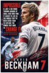 David Beckham Motivational Poster Quote Inspirational Quotes Classroom Posters Mens Soccer Pro Coaching Wall Art Growth Mindset Teacher Educational Signed Memorabilia Sports Decor Jersey Boys CCP276