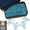 Daxtril Cute Paper Clips, 60PCS Dolphin Shaped Paper Clips Animal Bookmarks Clips, Assorted Colors, Fun Office Gifts for Women Men Coworkers Teachers Students Girls Boys Back to School Gifts Supplies