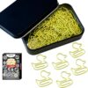 Daxtril Cute Paper Clips, 60PCS Duck Shaped Paper Clips Bookmarks, Small Gifts for Coworkers, Cute School Supplies, Unique Office Supplies Funny Gifts Holder Desk Decor Back to School Supplies, Yellow
