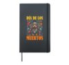 Day of Dead Dachshund Sugar Skull Floral Dog Art Hardcover Journal, Black