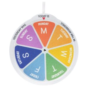 Days of the Week Wheel Homeschool Toddler Activities Montessori Calendar Days Spinner Wheel Tracing Kids Preschool Calendar Today is Day of the Week