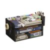 Dazioter Drawer Organizers 3 Tier Mesh Desk File Holder with Pen Holder
