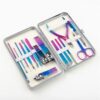 Dazzling Gradient Color Splicing Nail Clipper Set Art Tools Anti Splash