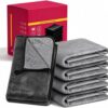 DDDTTFL 5PC Magic Cleaning Cloths, Reusable, Thickened, for Kitchen, Glass, and Car Windows, Lint-Free Wipes