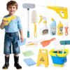deAO Kids Cleaning Toy Set Car Wash Toys 13Pcs Pretend Play