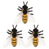 DECHOUS 3pcs Plastic Bee Figurines Realistic Insect Toy Set