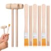 DECHOUS 4 Sets Kids Archaeology Excavation Tools with Wooden Hammers