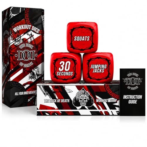 Deck of Death Dice™ Workout Dice Set – Fitness Dice for Full Body Home Workout, HIIT Training, Exercise Game, No Equipment Portable Gym for Men & Women