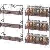 Deco Brothers 3 Tier Wall Mounted Hanging Spice Rack, Bronze, 2 Pack