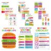 Decorably 12 Writing Posters for Classroom Middle School Decor, 11x16in