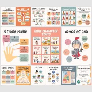 Decorably 15 Boho Bible Catholic Posters for Classroom
