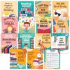 Decorably 15 Reading Posters for Classroom, Library Posters, 11x14in
