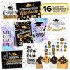 Decorably 16 Pack Foiled, Glittery 5x7in Graduation Cards Pack