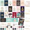 Decorably 24 Pack Foil & Glittery 6x4in Bulk Birthday Cards with Envelopes