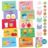 Decorably 40 Pack Holographic 4.7x3in Funny Valentines Cards for Kids