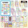 Decorably 50 Vibrant Educational Posters for Toddlers 1-3