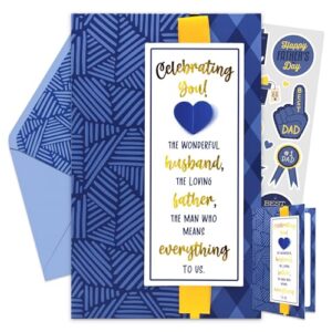 Decorably Gold Foil 5x8in Individual Fathers Day Card for Husband